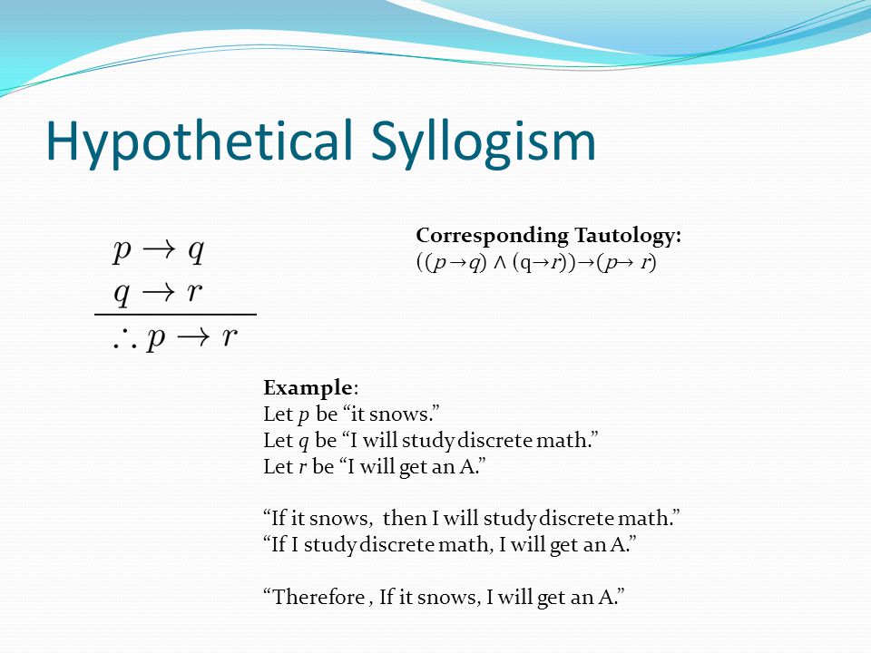 L Fp 45 The Hypothetical Syllogism A Lecture Uncommon Descent